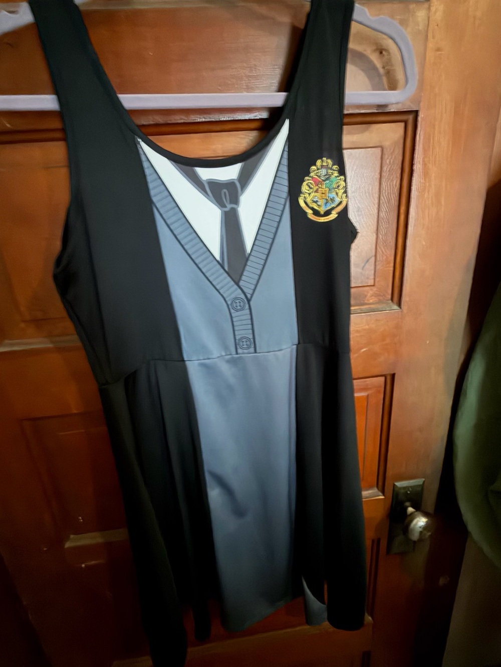 Warner Bros. Harry Potter Black Dress with Light Pink Logo